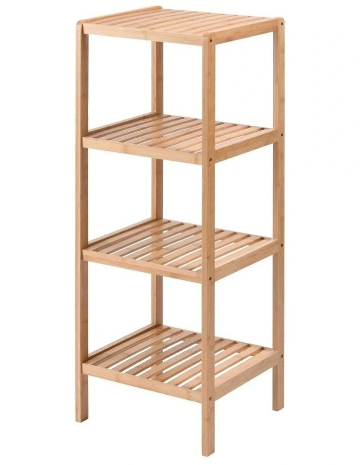 Vivonne Bamboo Shelf 4-Tier 34x33x95cm in Natural Bamboo