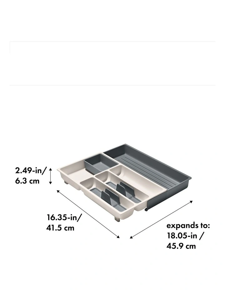 Expandable Utensil Drawer Organiser in White