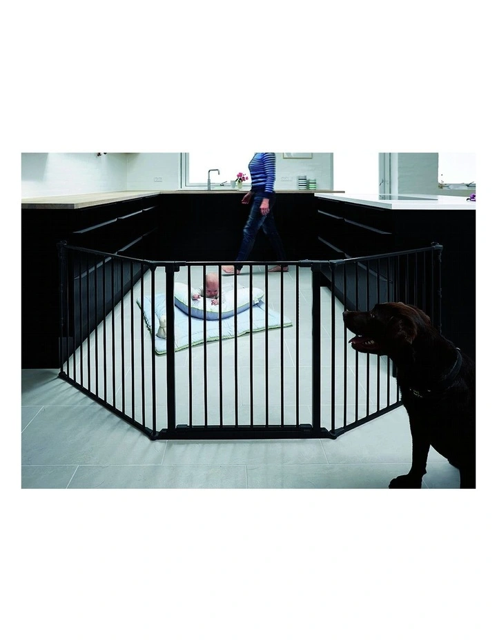 Safety Gate Extension Fence in Black