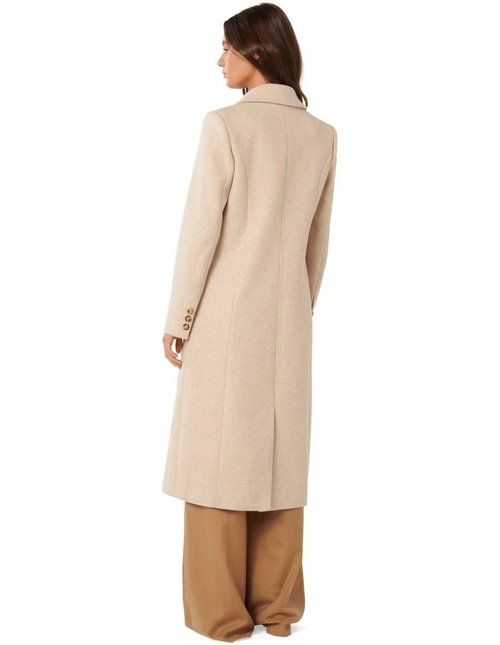 Arlo Single Breasted Coat in Oatmeal