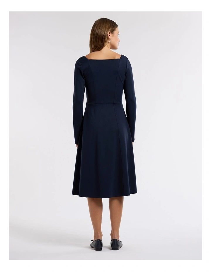 Sofie Ponte Dress in Navy