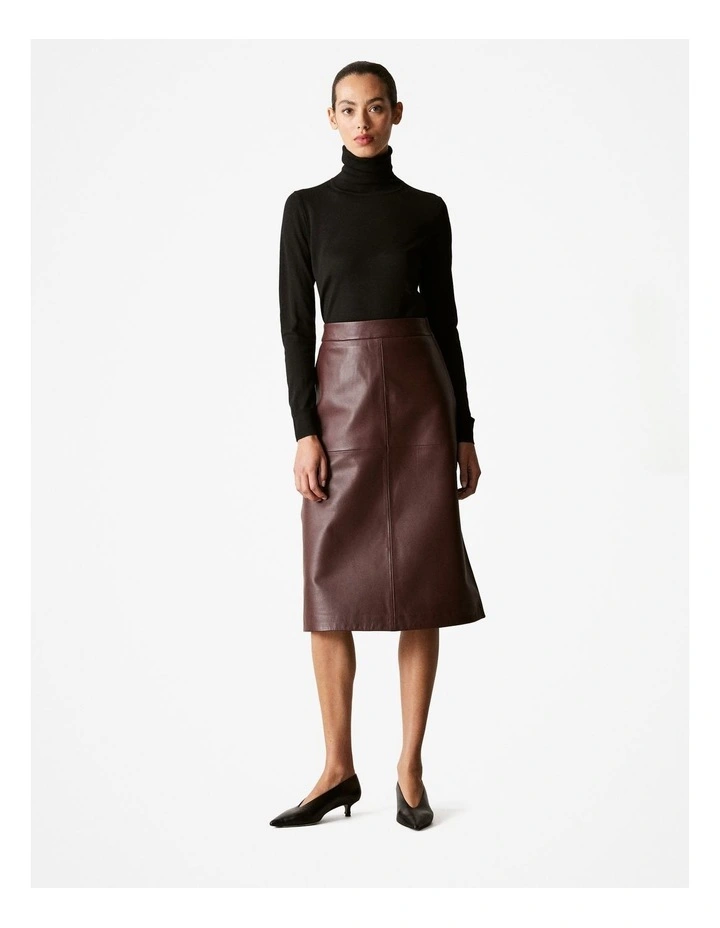Merino Roll Neck Knit in Black