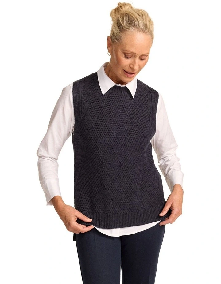Liora Knit Vest in Ink