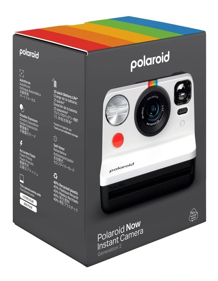 Now i-Type Instant Camera Generation 2 in Black/White 9072