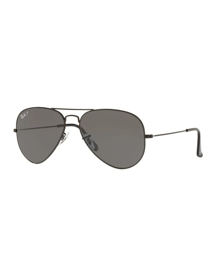 Aviator Total Black Black RB3025 Polarised Sunglasses