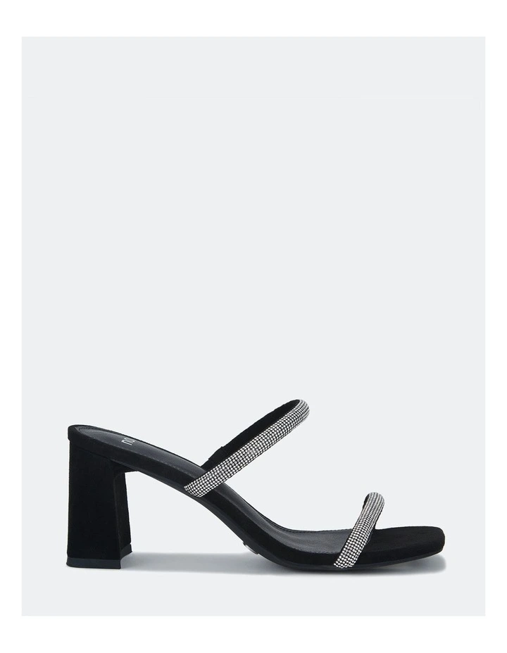 Udella Luxe Mule Heels in Black