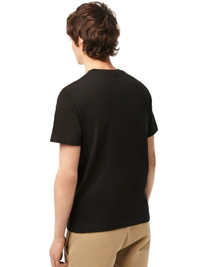 Logo Tape Jersey T-shirt in Black