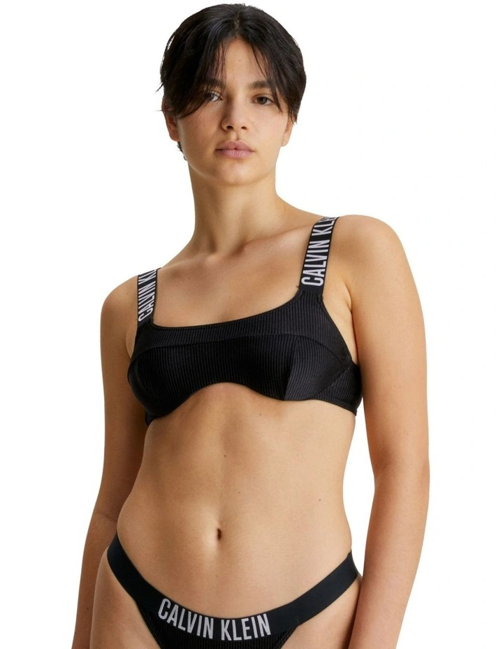 Intense Power Rib Bralette in Pvh Black
