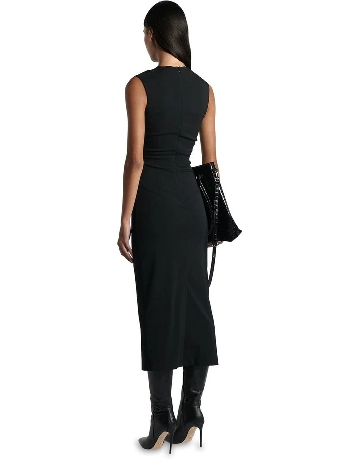 Sleeveless Midi Dress in Black