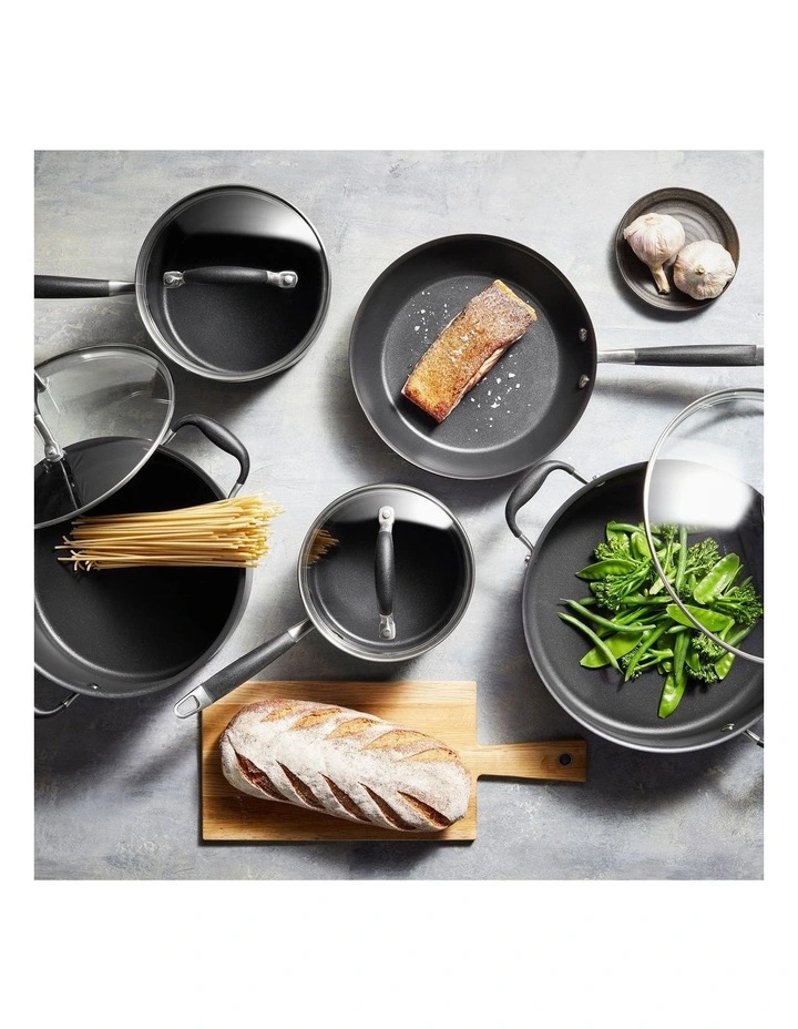 Advanced + Nonstick Induction 5 Piece Cookware Set in Black
