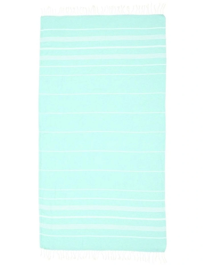 Thin Turkish Towel in Aquamarine Breeze