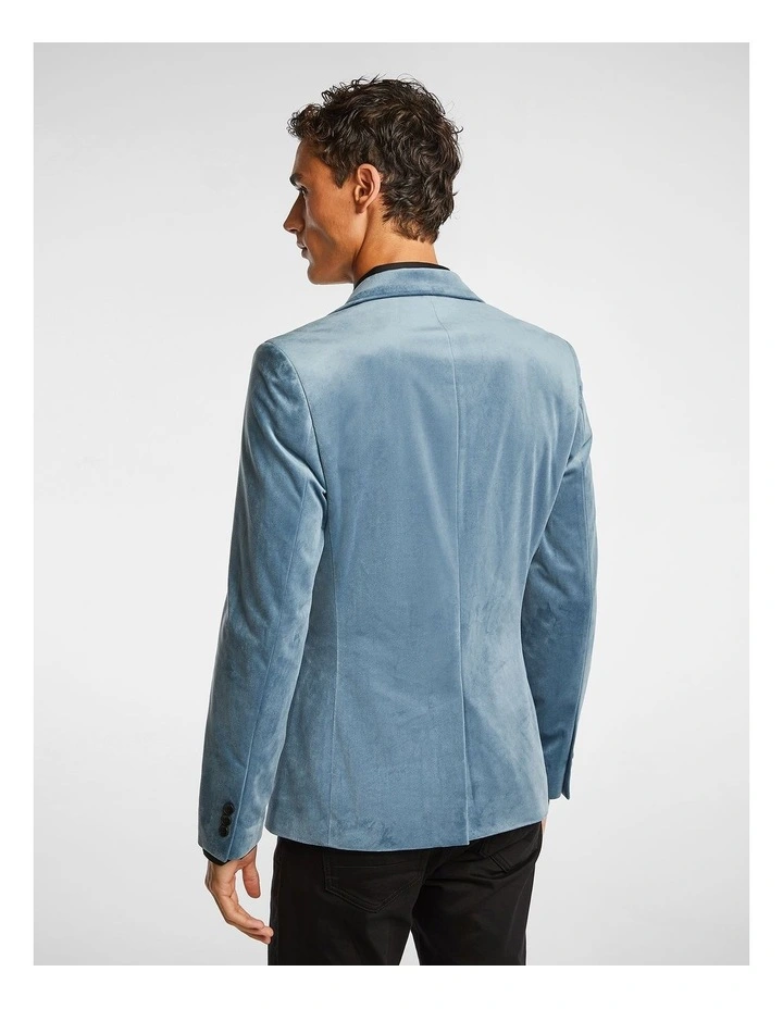 Rodeo Velvet Blazer in Teal