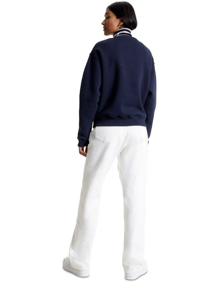 Modern Regular Varsity Flock Sweatshirt in Blue