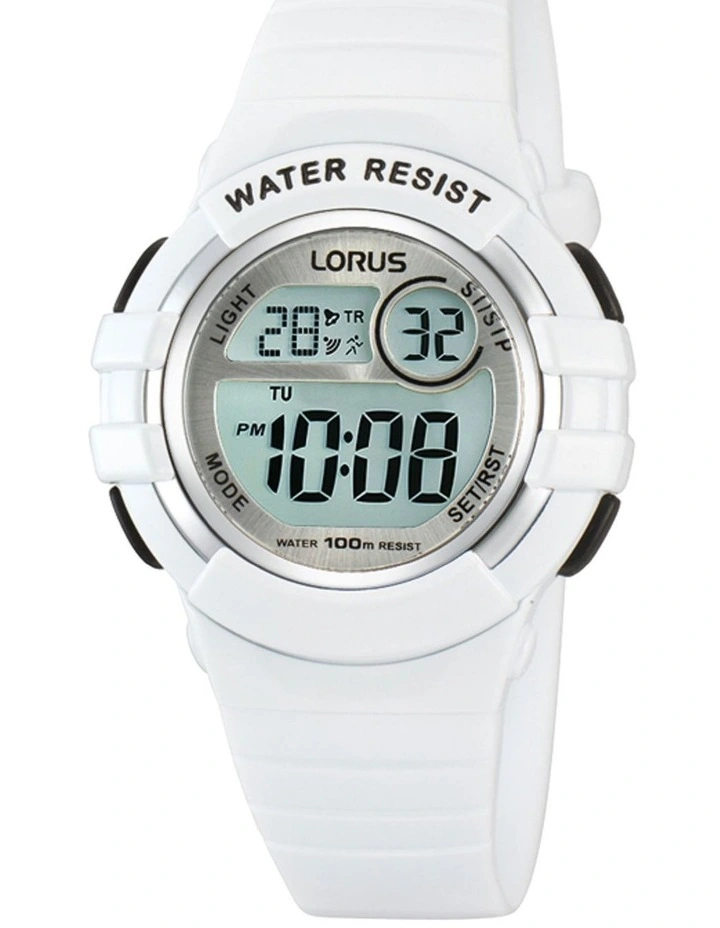 R2383HX 9 White Digital Sports Watch
