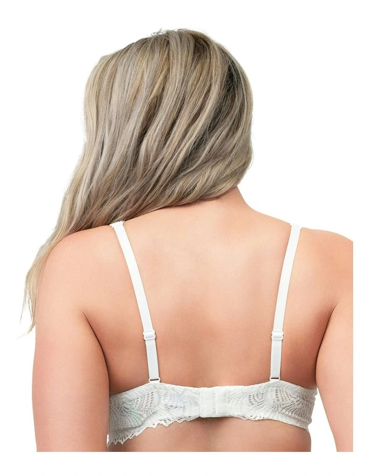 The Friday Sheer Recycled Lace Underwire Bra in Ecru