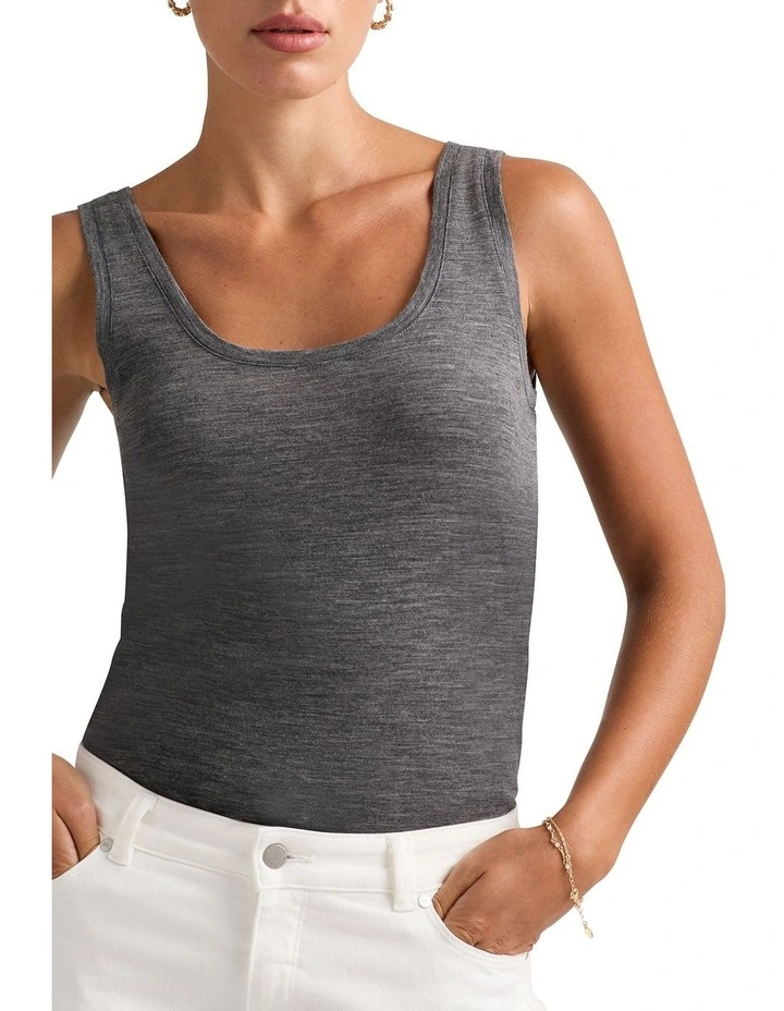 Marslie Babywool Tank in Charcoal