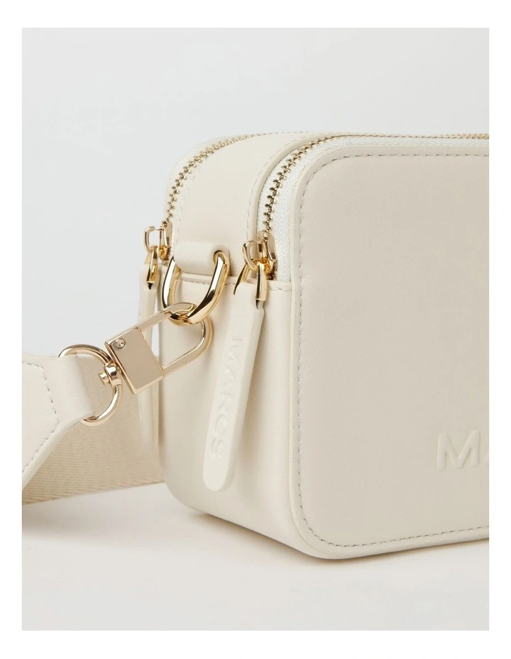 Budapest Camera Crossbody Bag In White