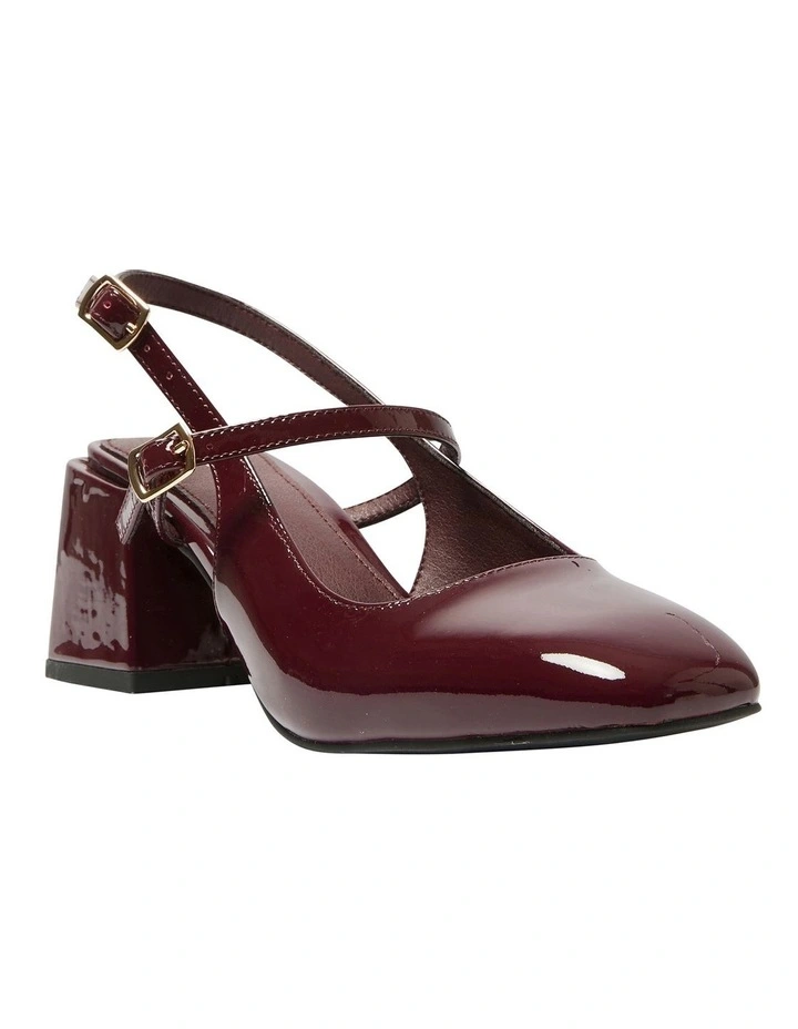 Lenora Heeled Shoes in Wine Patent