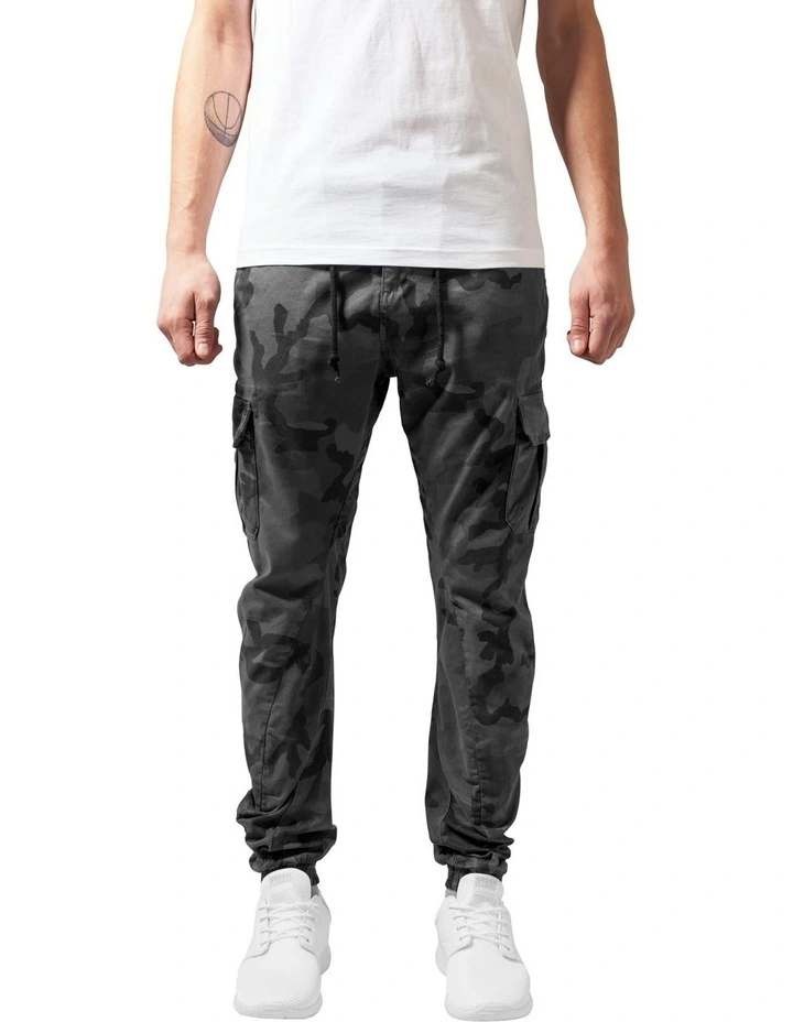 Cargo Jogging Pants in Grey Camo