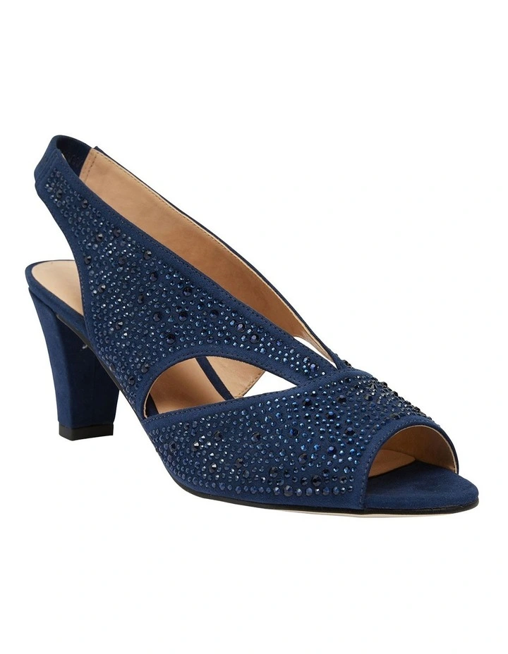 Angie Navy Fabric Sandal