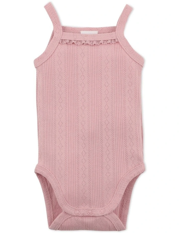Pointelle Bodysuit In Pink
