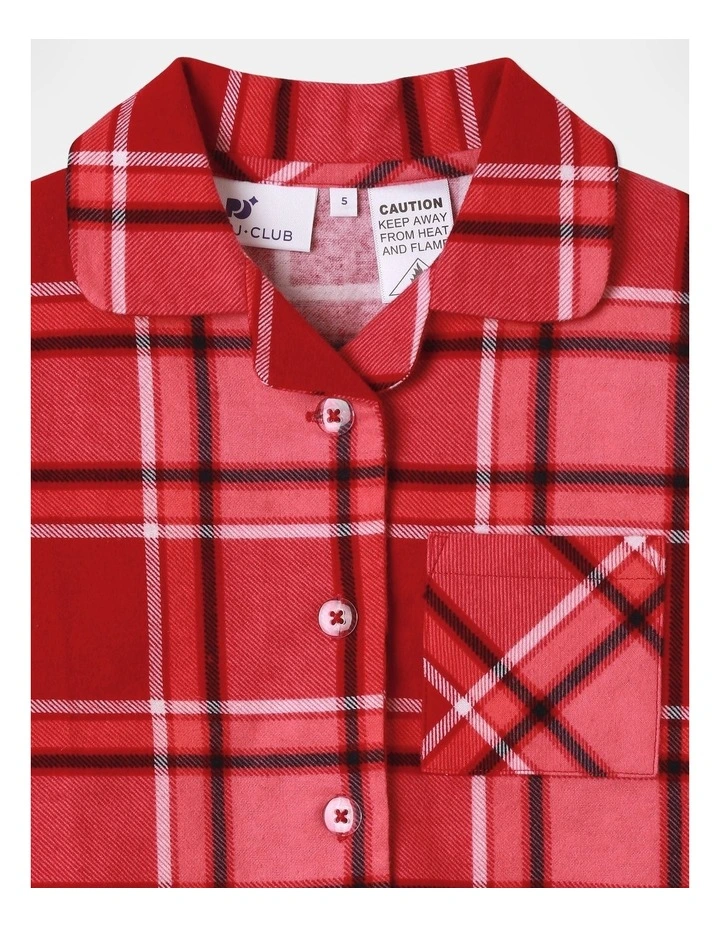 PJ Club Check Pyjama Set in Tomato