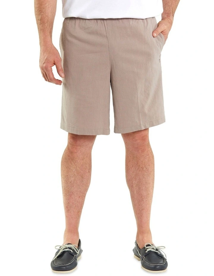 Cotton Crinkle Short Brown