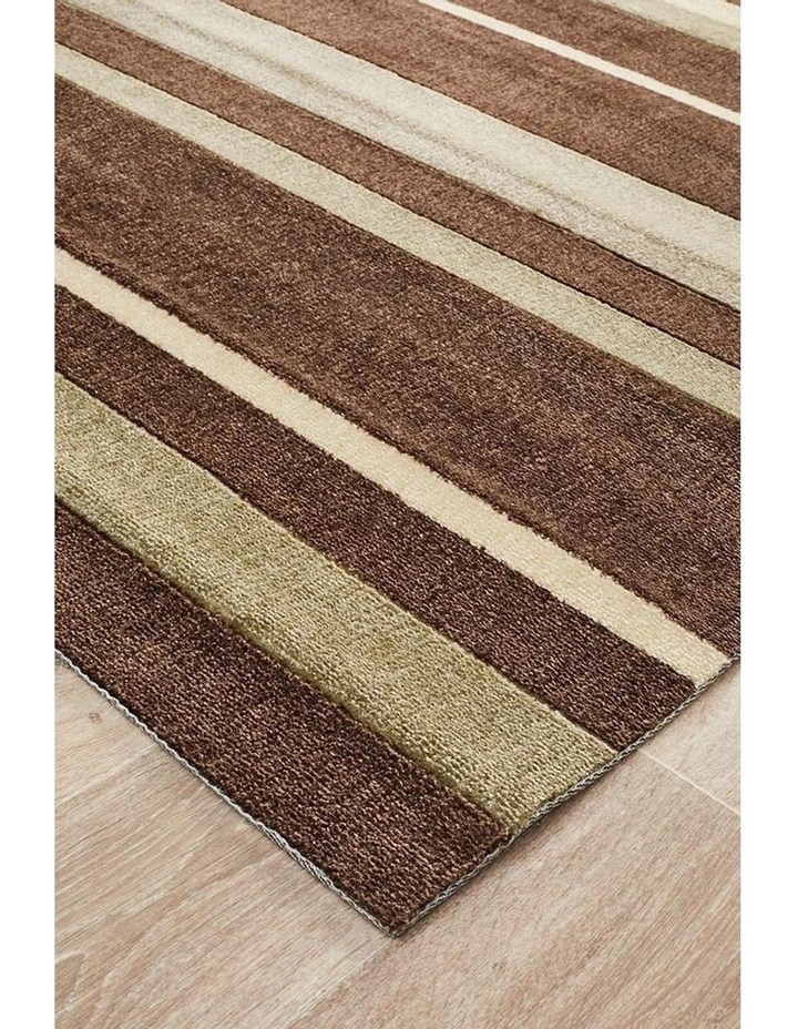 City Stylish Stripe Rug Brown Beige