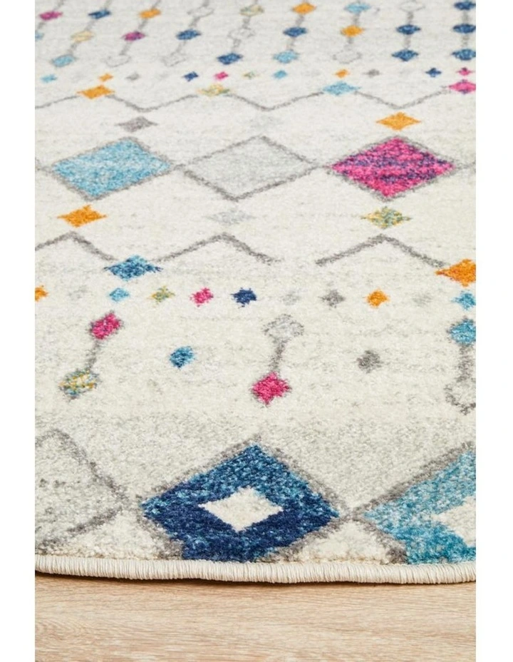 Mirage Peggy Tribal Morrocan Style Multi Round Rug