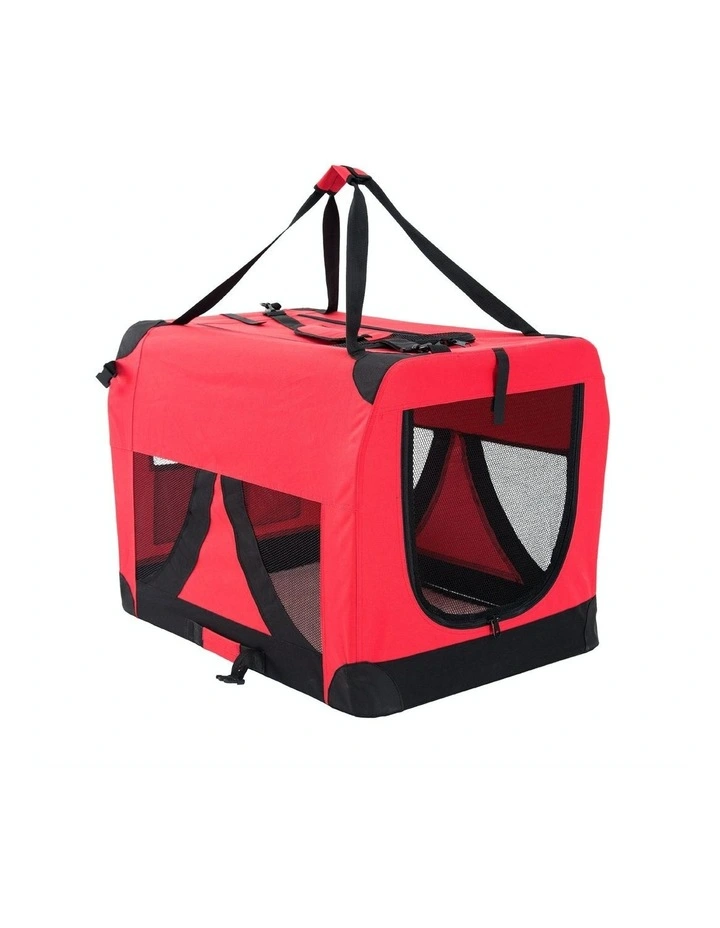 Portable Soft Pet Crate L in Red