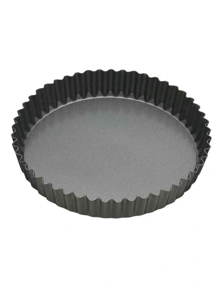 Heavy Base 23cm Loose Base Round Flan/Quiche Pan in Carbon
