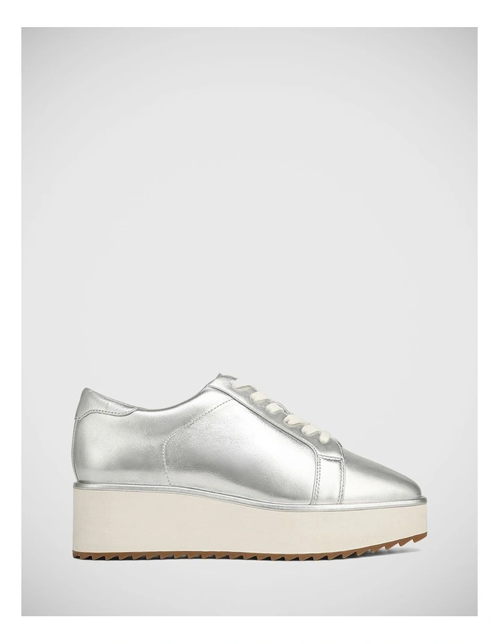 Hawthorn Metallic Leather Lace Up in Silver