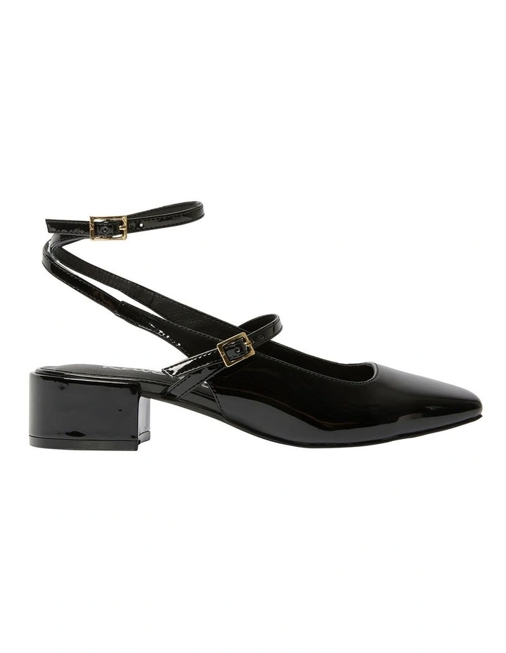 Melody Heeled Shoes in Black Patent