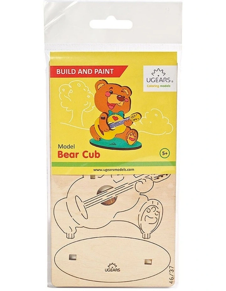 3D Colouring Bear 8 Piece Wooden Puzzle Kit (5+ Years)