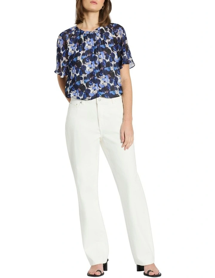 Cherrie Blouse in Navy Multi