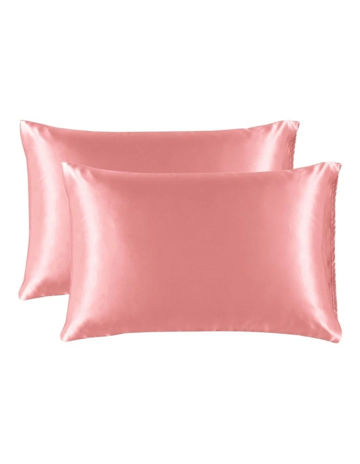 Luxe Mulberry 25 Momme Silk Pillowcase 2 Pack in Blush