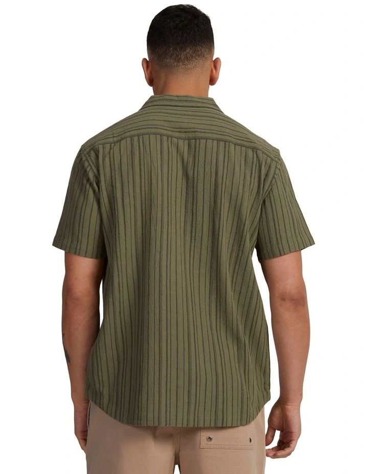 Beat Stripe Shirt in Agave