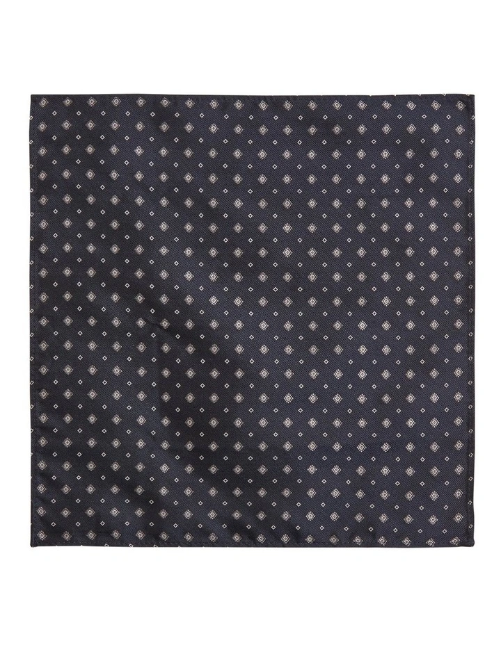 Geo Silk Pocket Square in Blue/Multi
