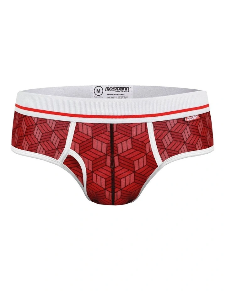 Mens Bamboo Brief in Red