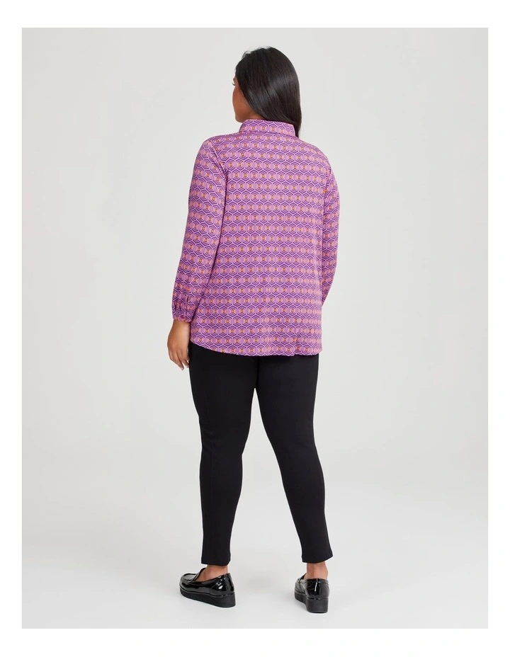 Geo Print Knit Shirt in Print
