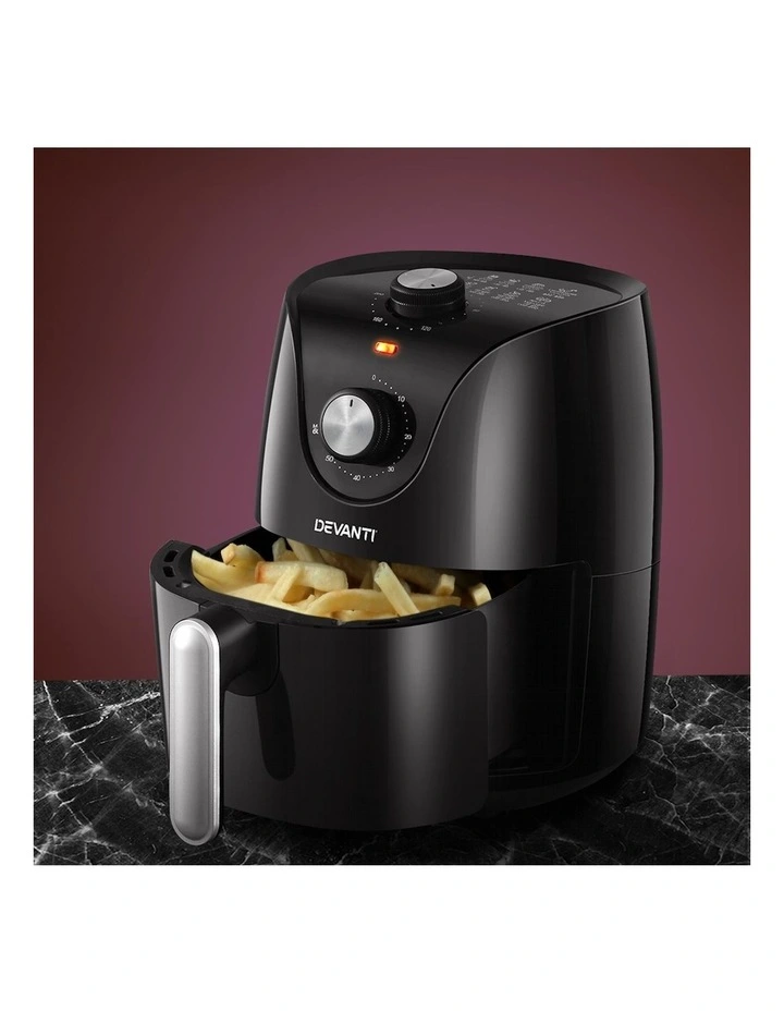 2.5 Air Fryer 1200W in Black
