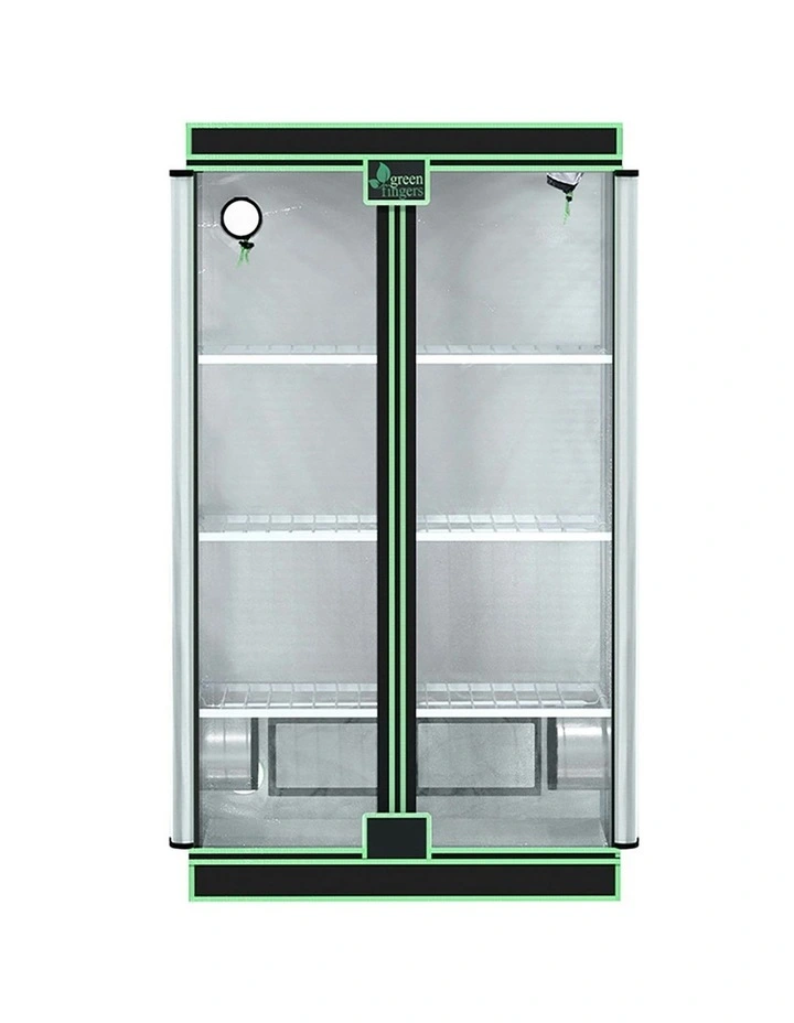 4 Tiers Kits Hydroponics Grow Tent 100x60x180cm in Black