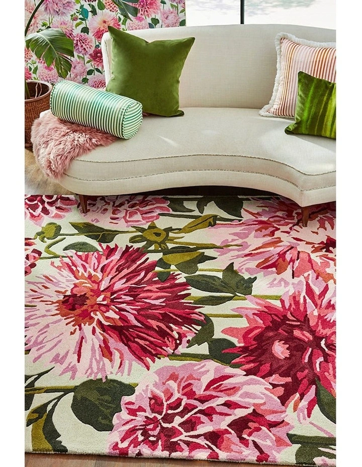 Dahlia Palm Rug 142402 in Pink