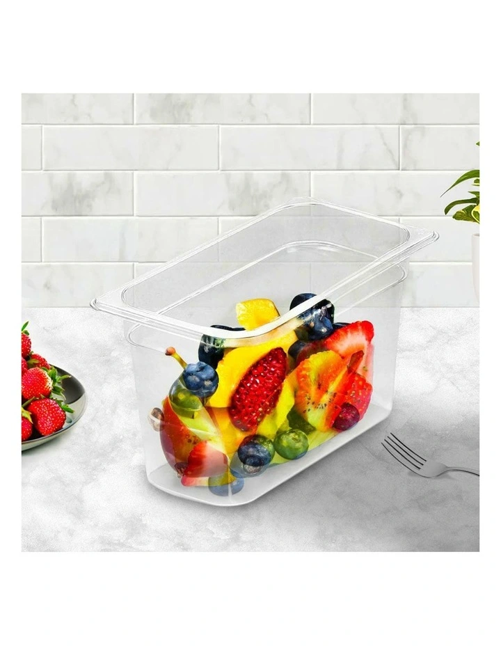 Gastronorm Pan 1/3 Food Tray 200mm in Clear