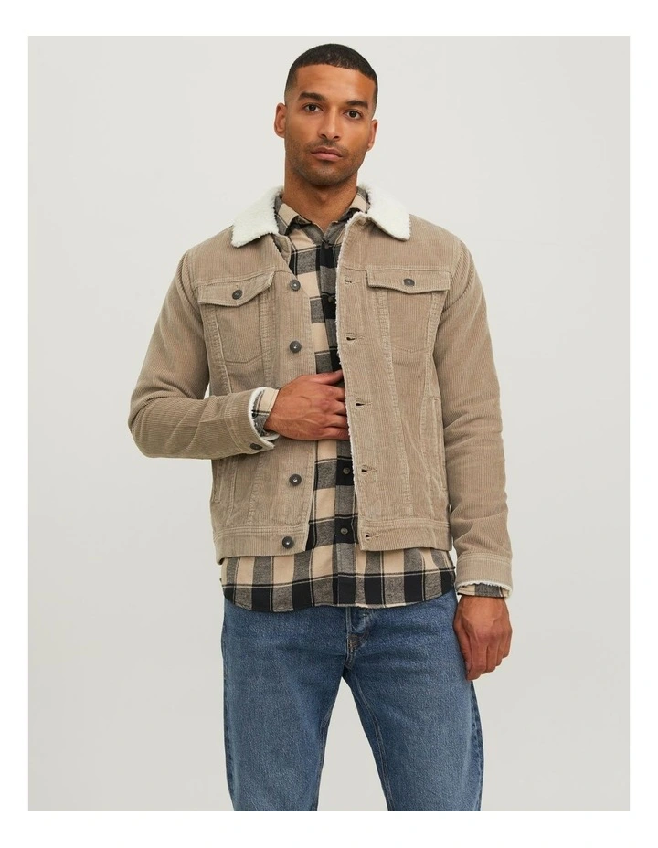 Alvin Sherpa Corduroy Jacket in Black