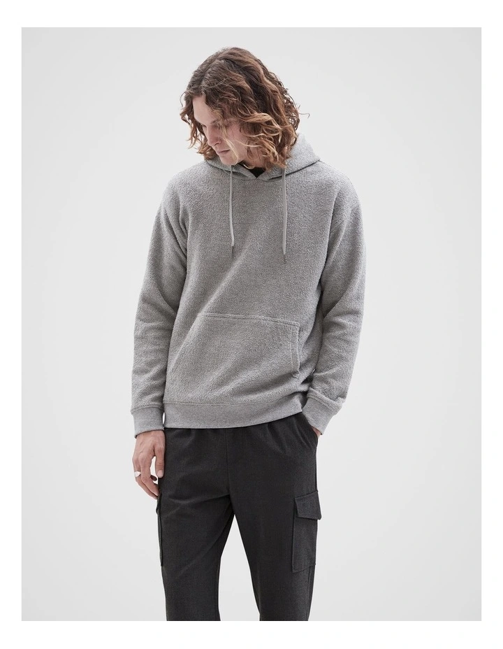 Textured Hoodie in Grey