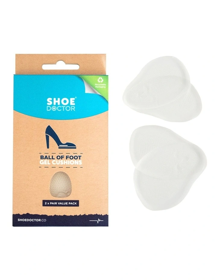 Ball Of Foot Gel Cushion 2 Pair Pack in Clear