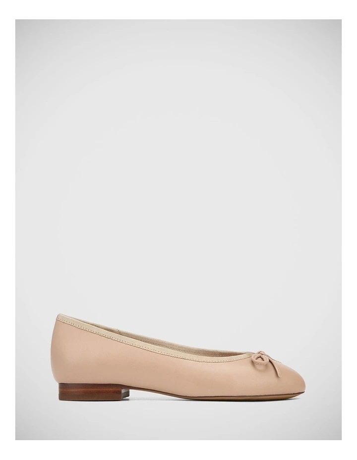Agnessa Leather Ballet Flat in New Flesh