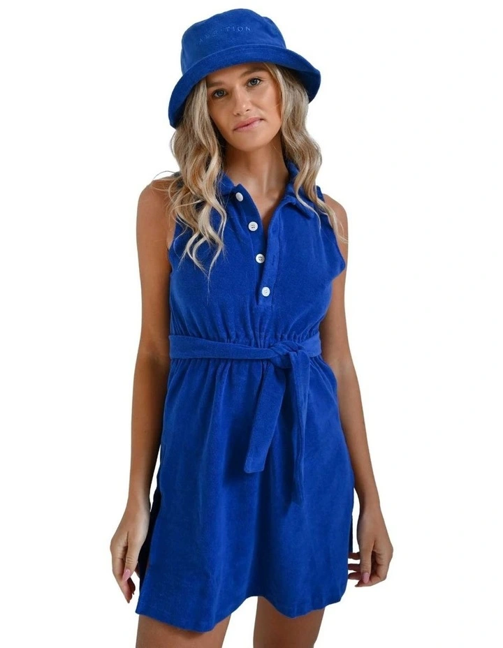 Organic Cotton Short Dress in Blue