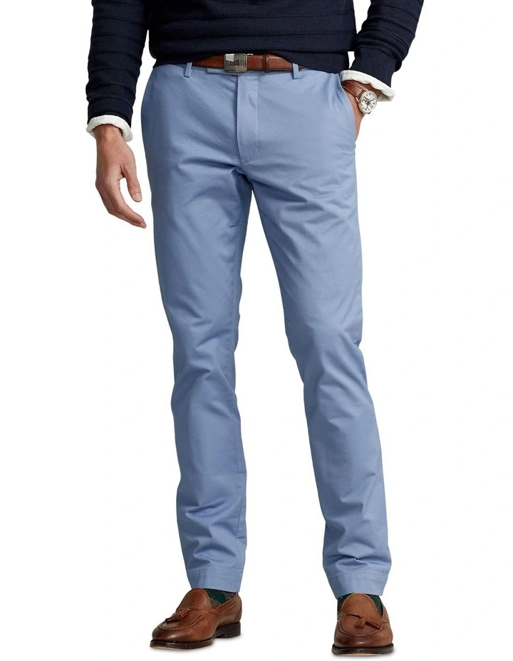Stretch Slim Fit Chino Pant in Blue
